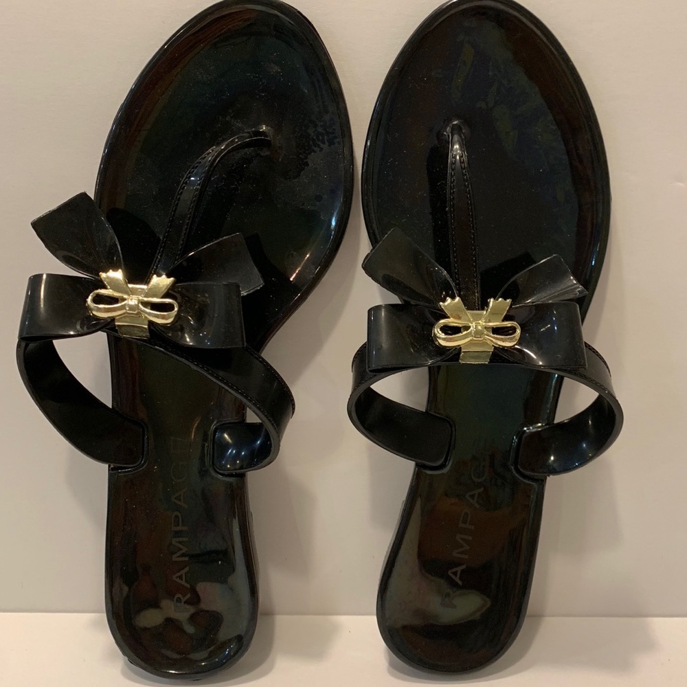 New RAMPAGE BLACK JELLY  SANDALS SHOES SIZE 7 M